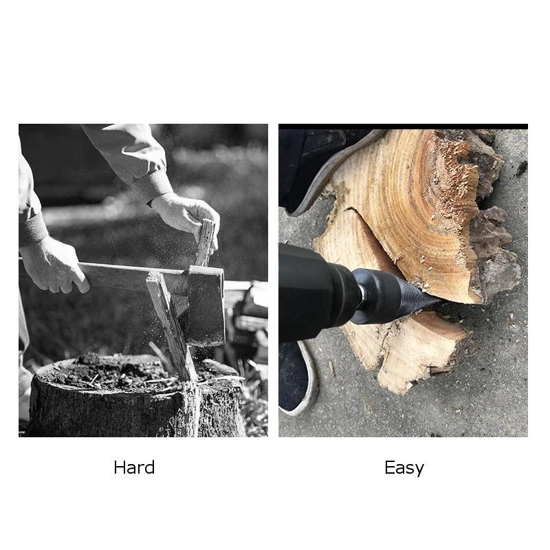 32/42mm Firewood Splitter Drill Bit Metal Round/Hex/Triangle Shank Wood Cone Reamer Punch Driver Step Woodworking Tool | Инструменты