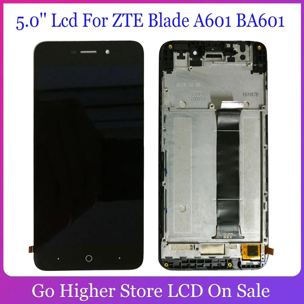 AAA + качество 5 0 ''ЖК-дисплей для ZTE Blade A601 BA601 ЖК-дисплей сенсорный экран панель