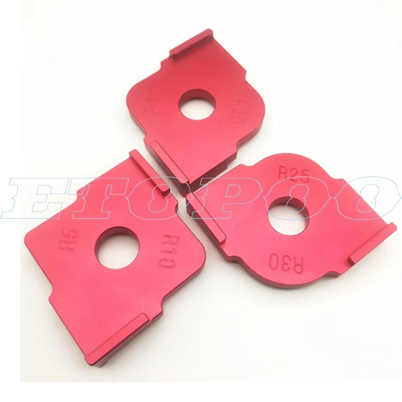 3pcs set 3 шт./компл. деревообрабатывающий фрезерный радиус джиг маршрутизатор Шаблоны алюминиевого сплава углами радиуса R5 R10 R15 R20 R25 R30 - Цвет: 3pcs set