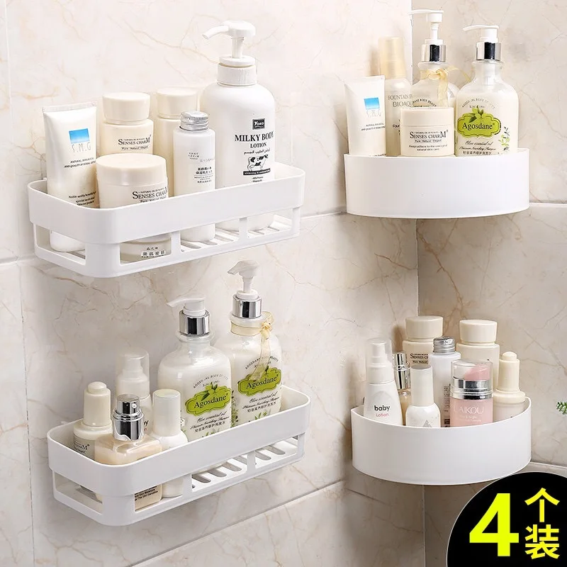 

Plastic Corner Storage Rack Kitchen Organizer Shelf Sink Sponge Brush Holder Bathroom Corner Toiletries Storage Holder