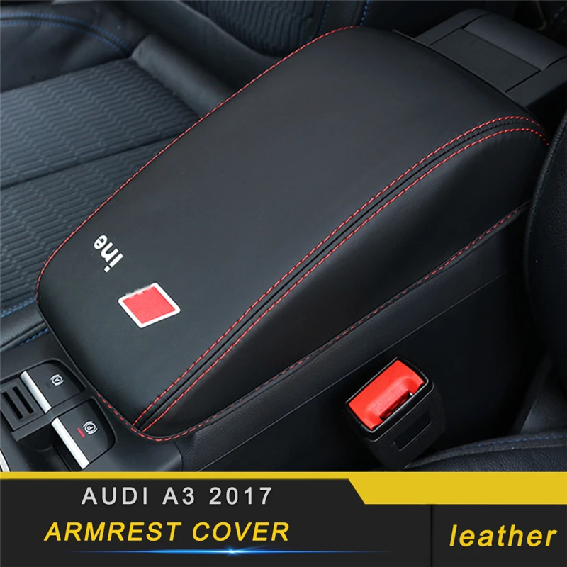 Для Audi A3 автомобильный Стайлинг подлокотник коробка для хранения кожаный чехол коврик для отдыха аксессуары для интерьера