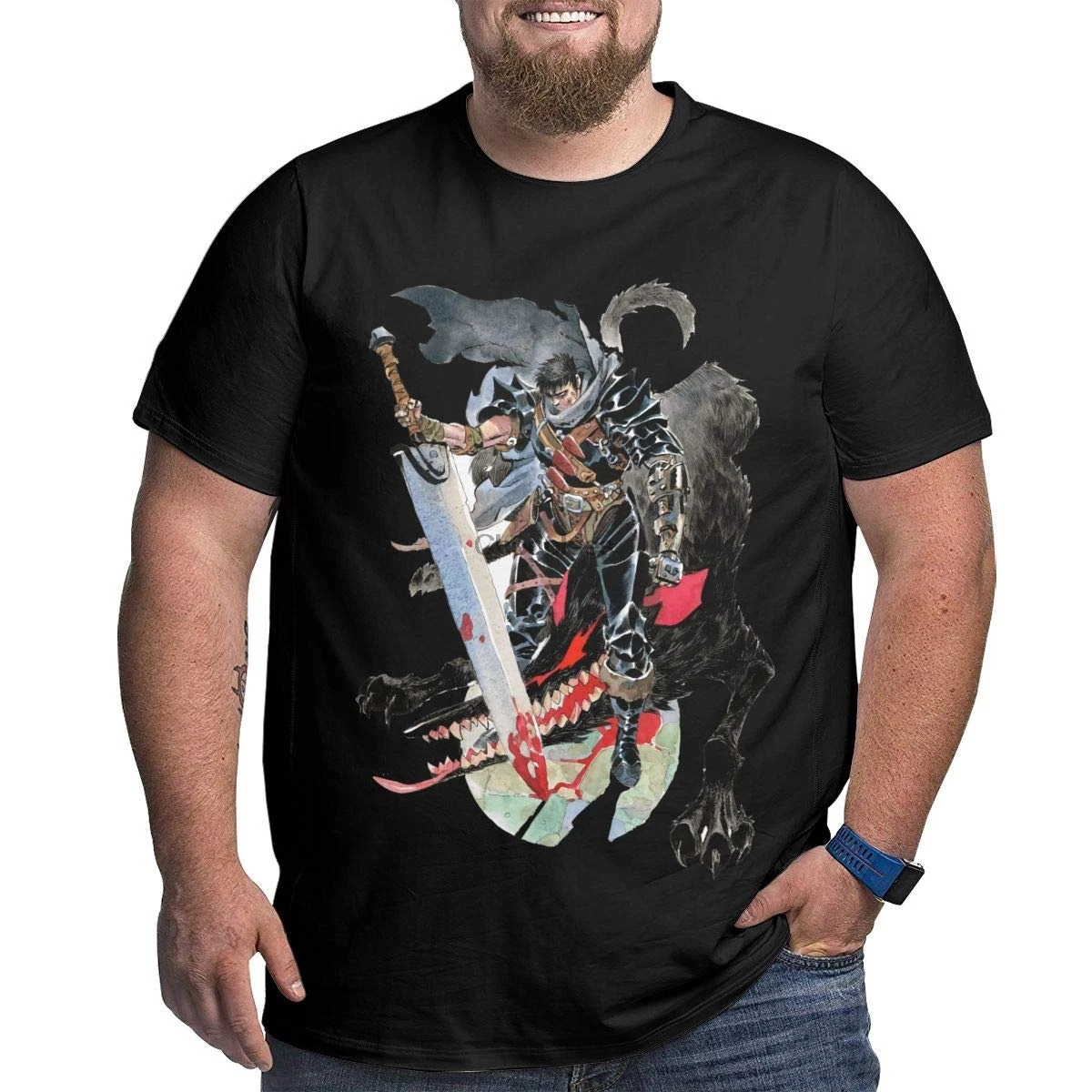 Мужская черная футболка Berserk