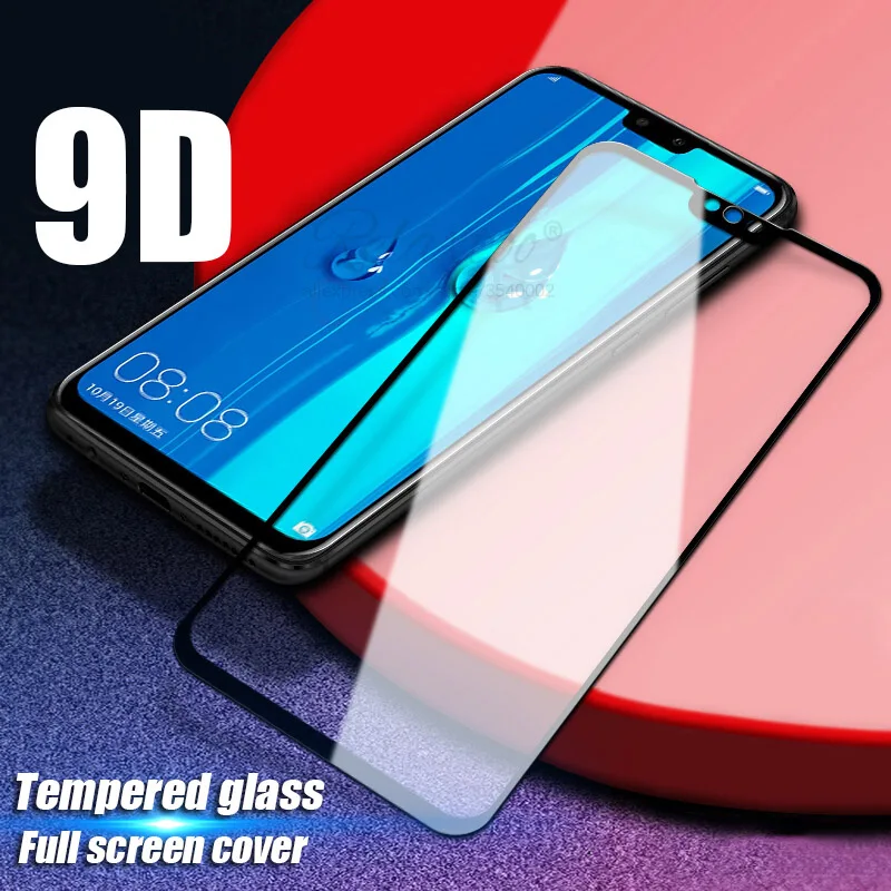 Y9 9D изогнутое закаленное стекло для huawei prime 2019 защита экрана на huawey y 9 защитная