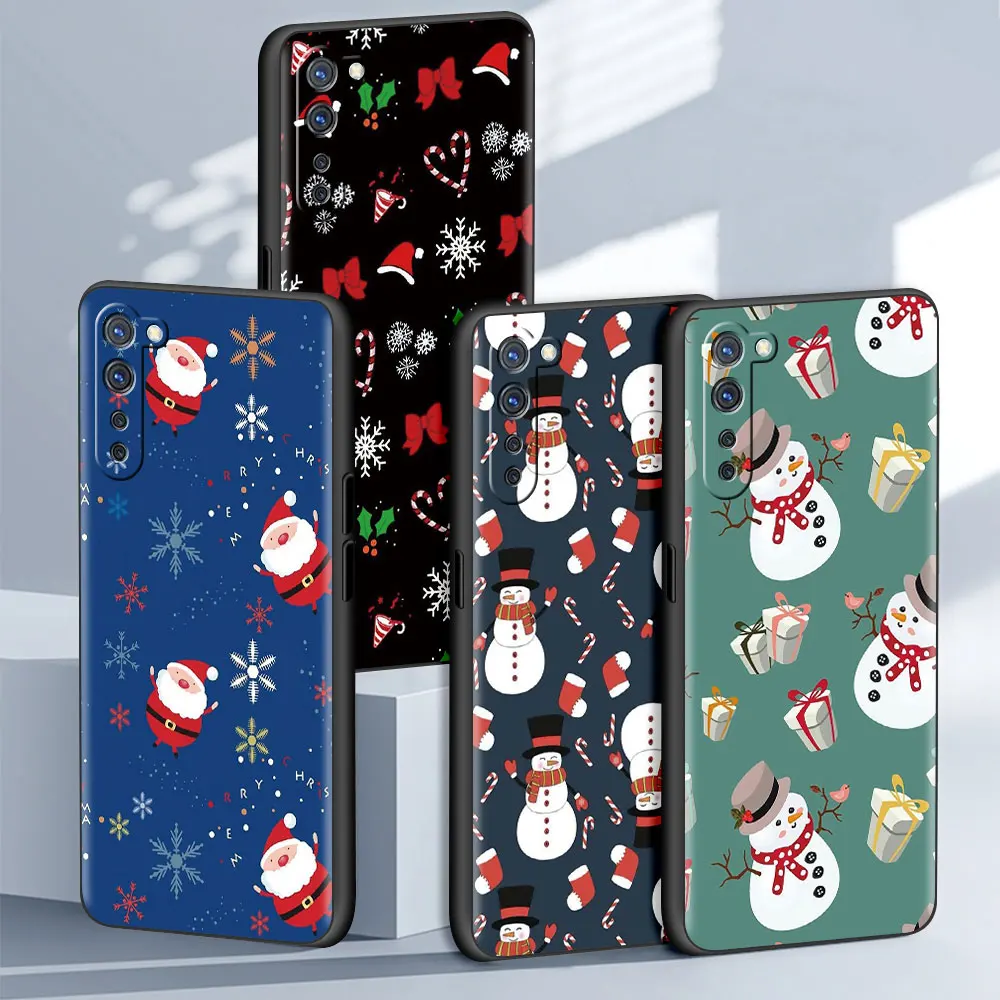 

Christmas Cartoon Case For Oppo A53 A9 2020 A93 A52 Find X2 Lite Reno 4 3 6 F11 Pro A94 4G Ace A95 K9 A74 5G Soft Phone Cover