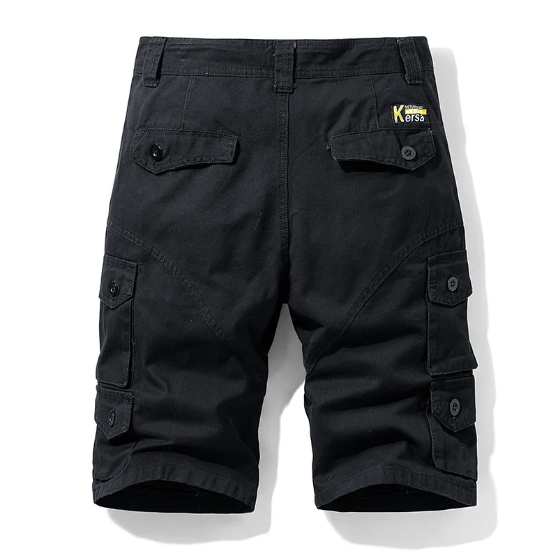 Cargo Shorts Men Cotton Bermuda Male New 2022 Summer Men's Baggy Military Zipper Pants Army Green Tactical | Мужская одежда