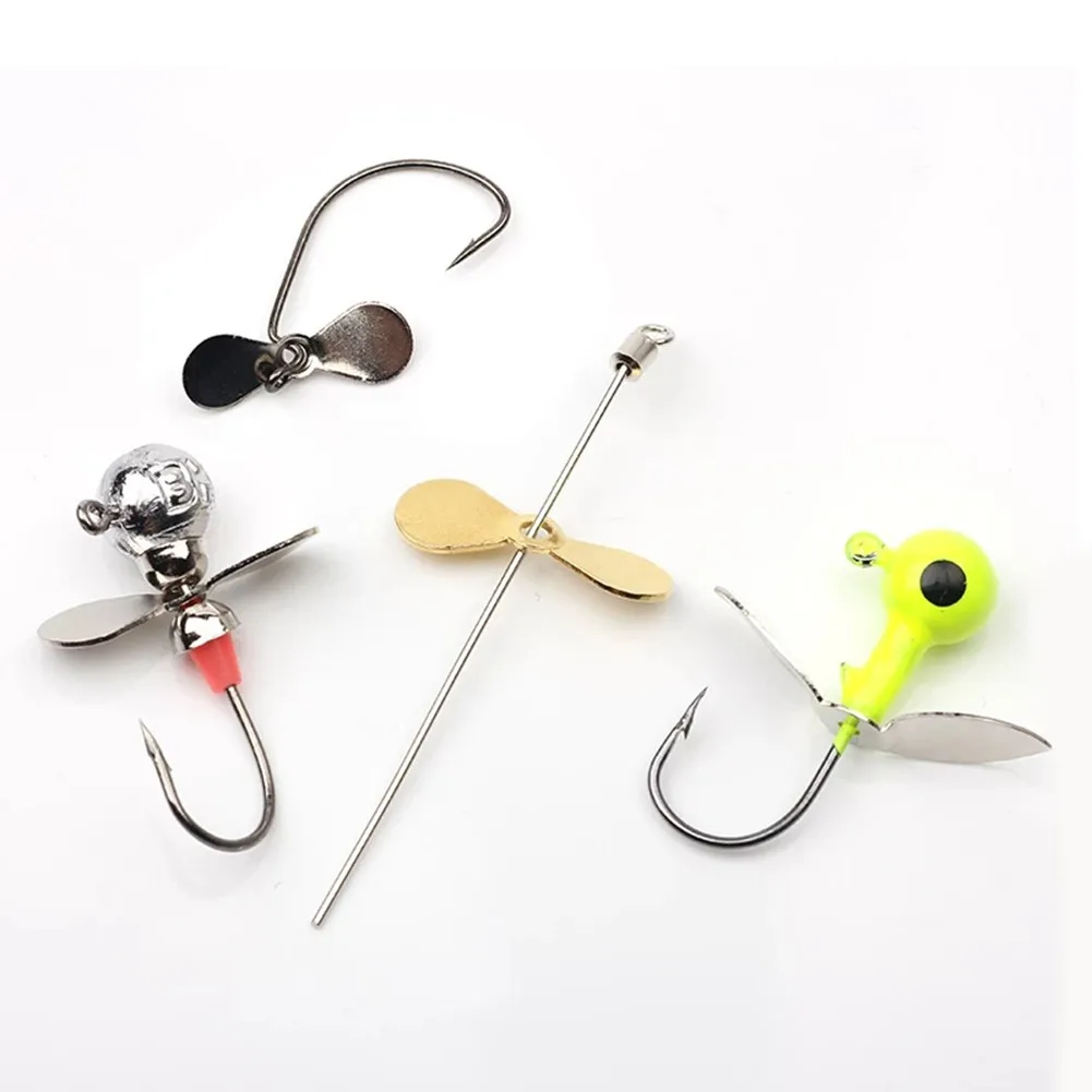 

10Pcs 2.6*0.9cm/3.2*0.77cm Prop Blades Blades DIY Lures Prop Propeller Style Topwater Stainless Steel Protable Gold Silver