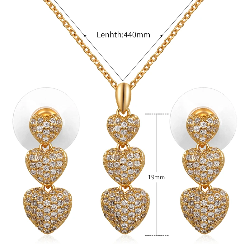 237 ROSE GOLD Фианит Круг Кулон Цепочки и ожерелья и серьги комплект ювелирных изделий для Для женщин в Родий Серебро Цвет/розовое золото Цвет покрытием - Окраска металла: 237 ROSE GOLD