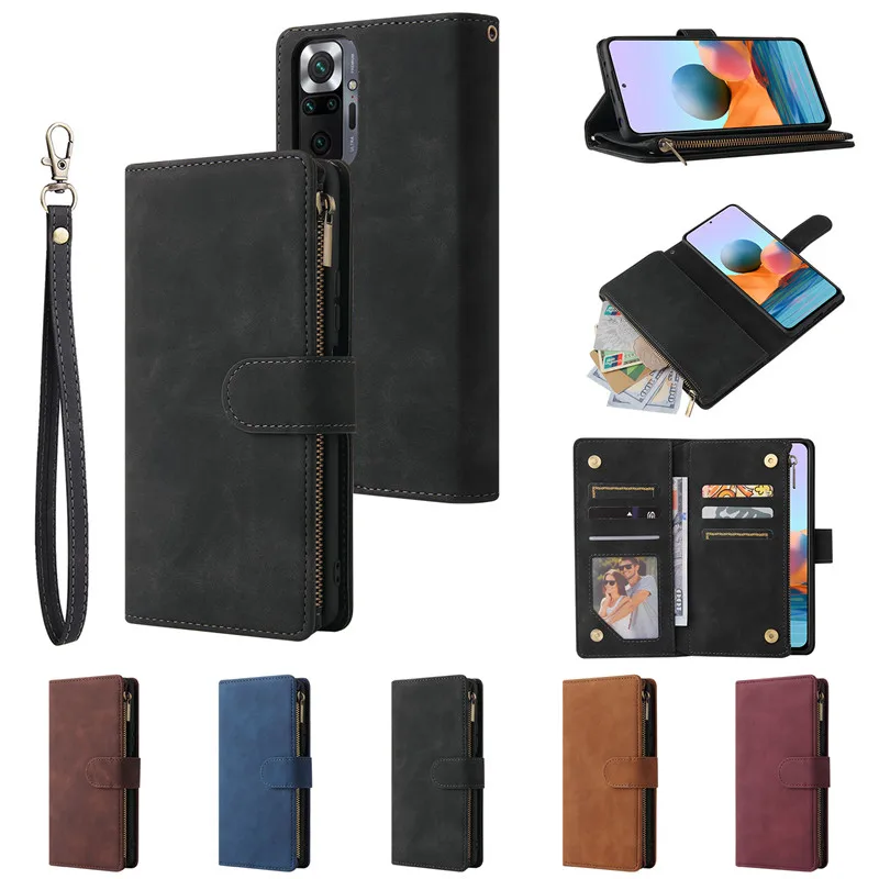 

Wallet Leather Flip Phone Coque For RedMi 10X 4G Note 9 Pro 5G Note 8T Case For Xiaomi 10T Lite Poco M3 Cover Bags Etui Hoesje