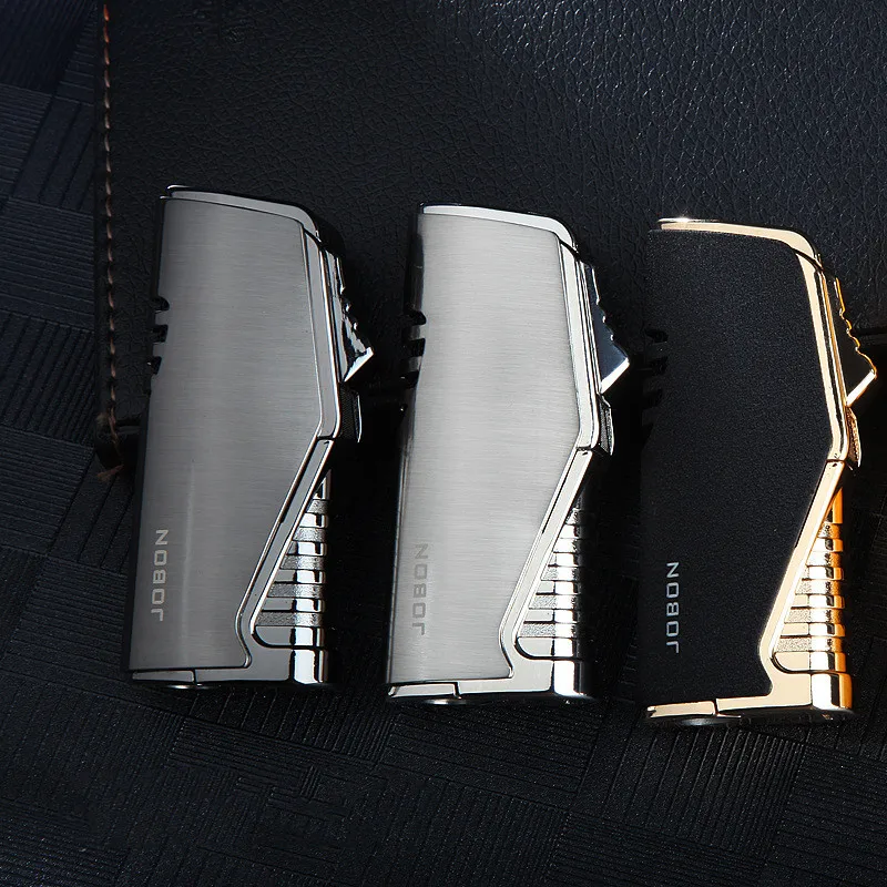 Butane Jet Gas lighter Torch Turbo Triple Flame Windproof Pipe Lighter Outdoor Big Firepower Cigarette Cigar Men's Gifts | Дом и сад