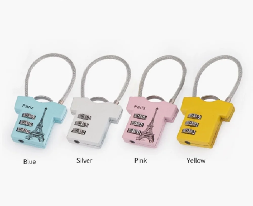 

High Quality Fashion Mini Black Travel Luggage Suitcase Combination Lock Padlocks Case Password Digit Code Bag Locks Accessories