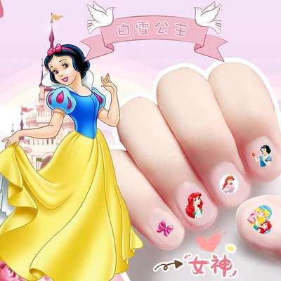 Disney для девочек с героями мультфильма «Холодное сердце»; платье принцессы для ногтей наклейки леди с героями мультфильмов: белоснежкой, Софией, Микки и Минни Маус дети макияж игрушки - Цвет: Princess Random