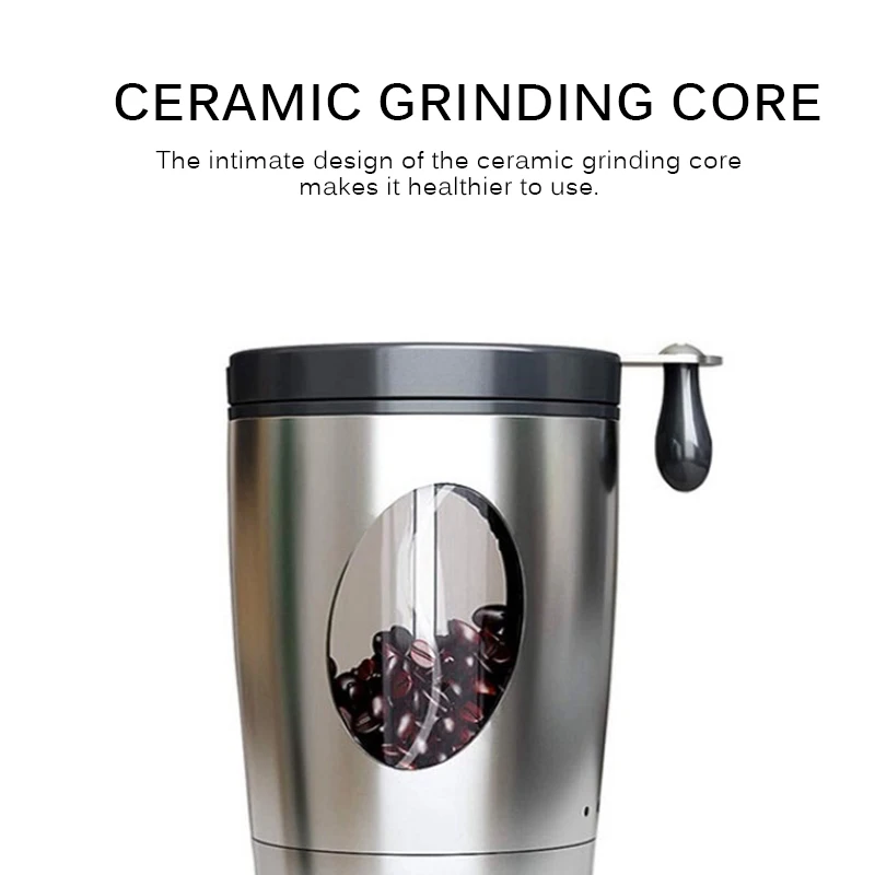 Ручная кофемолка из нержавеющей стали мощная Водонепроницаемая мельница для