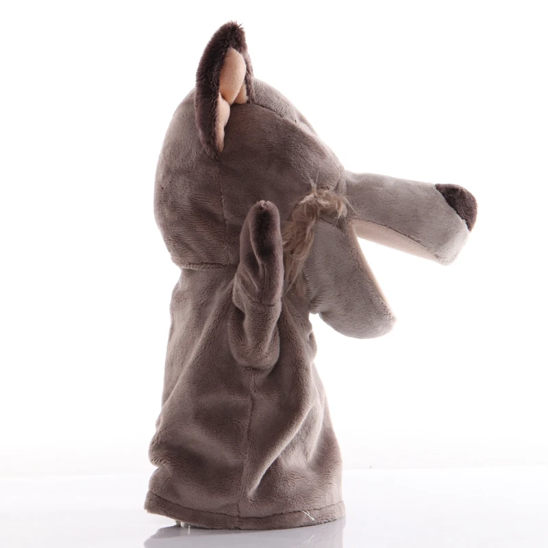 

New 25cm Animal Hand Puppet Wolf Plush Toys Baby Educational Hand Puppets Cartoon Pretend Telling Story Doll Toy for Children