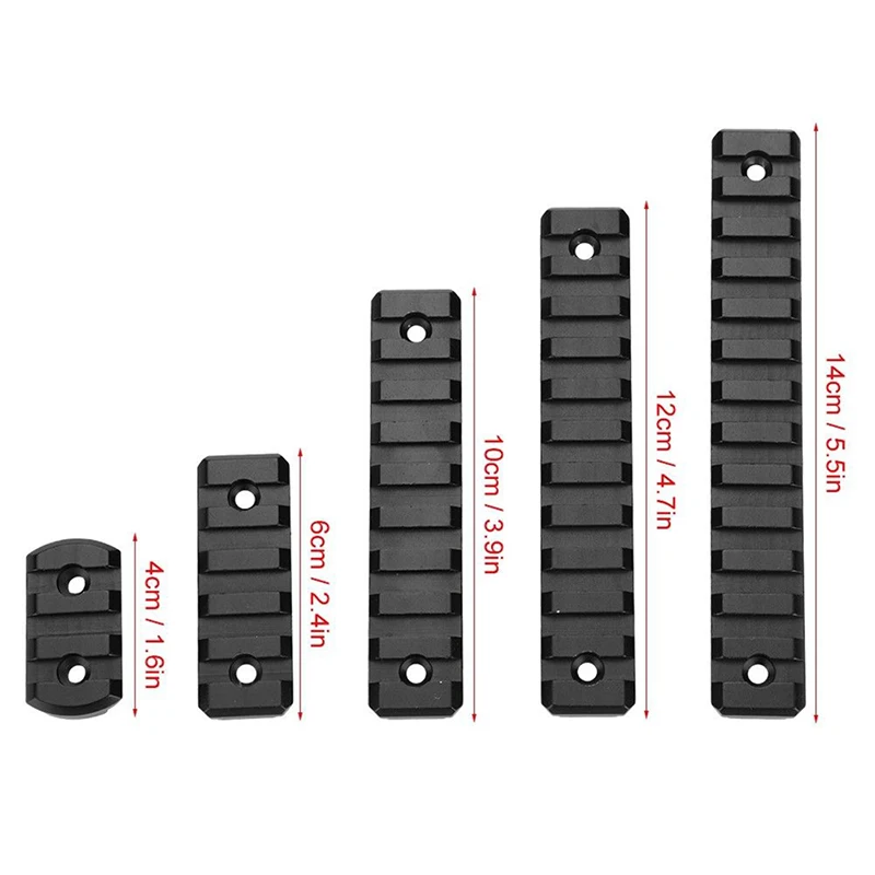 

New M-lok Picatinny Rail Tactical 21mm Rifle Scope Mount Aluminum Rails Section Adapter 5 7 9 11 13 Slots Mlok Side Rail System