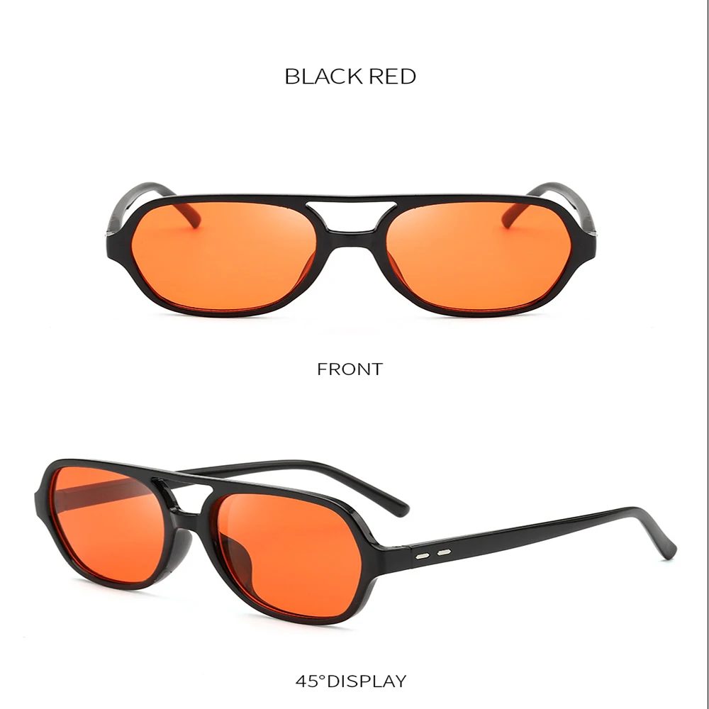 

Transparent Ocean Sunglasses Anti-UV Retro Polygon Square Unisex Red Sunglasses Toad Glasses Light Blue Glasses