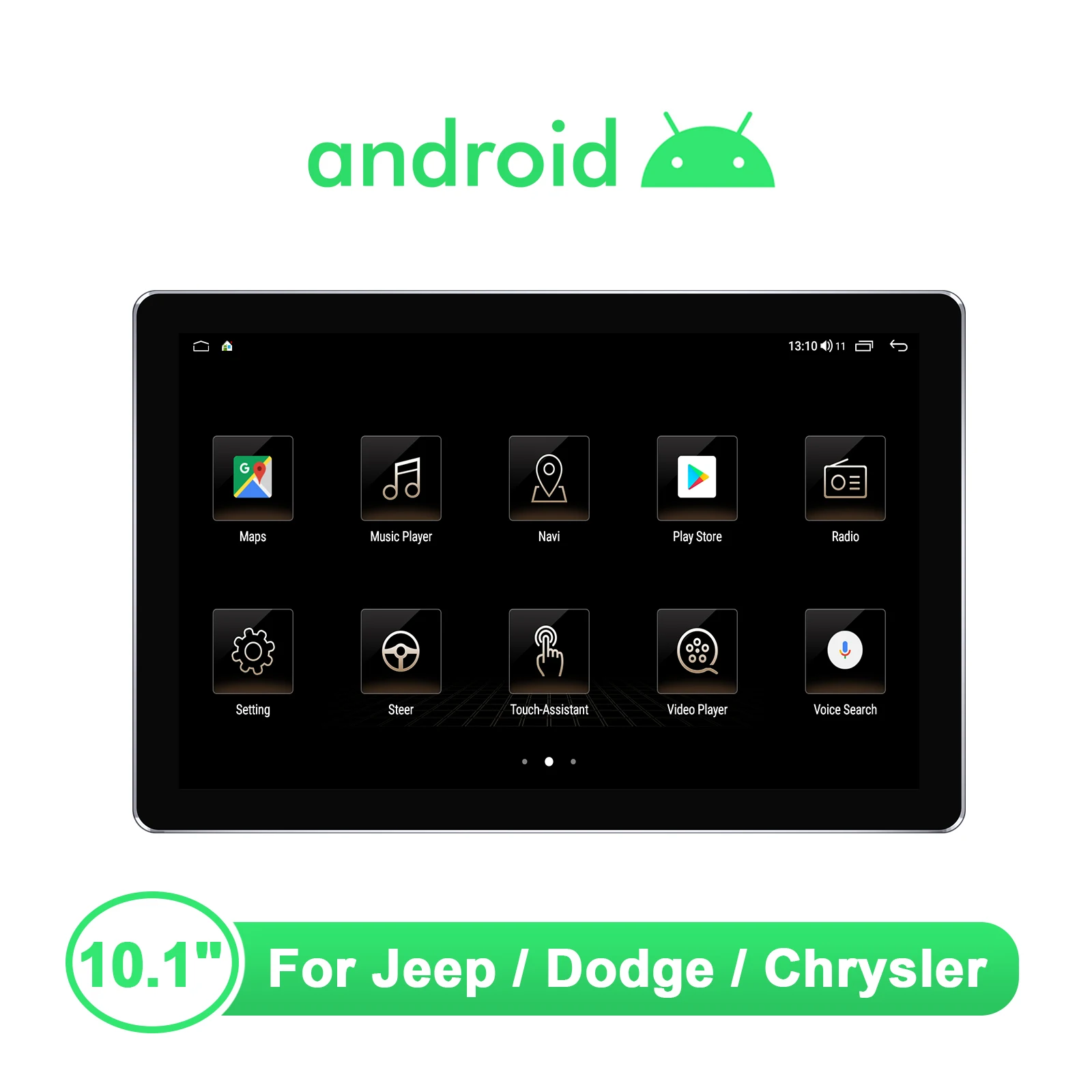 구매 10.1 인치 헤드 유닛 안드로이드 10 자동차 라디오 스테레오 GPS 네비게이션 1980*1200 멀티미디어 플레이어 지프 랭글러 무선 Carplay