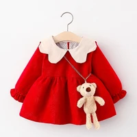 melario newborn baby girl dress christmas spring princess dresses for kids cartoon baby dress with bag infant toddler clothing