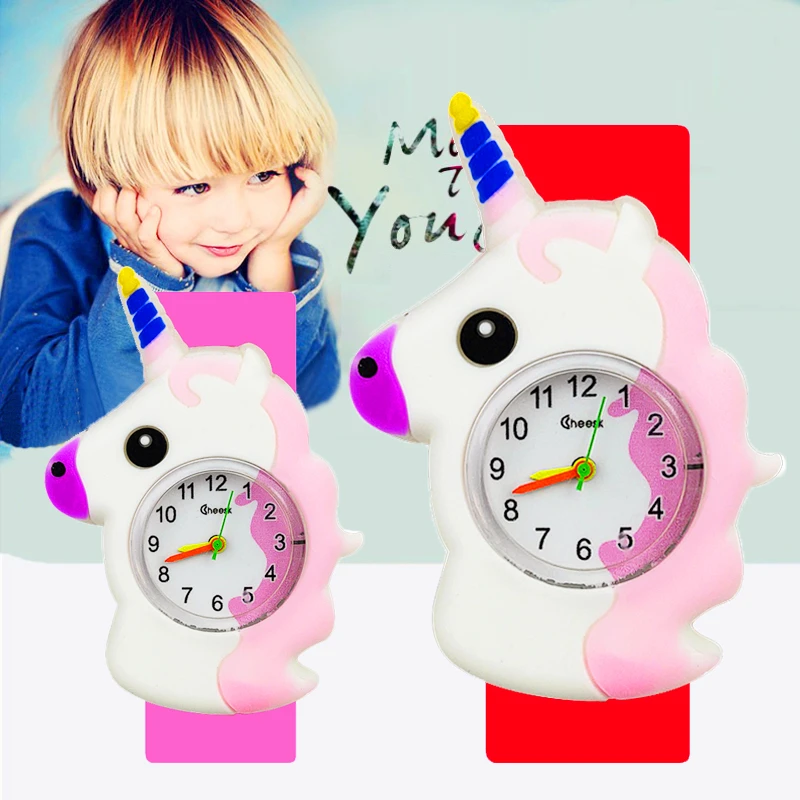 

Free Shipping Unicorn Watch Children Toy Pony Watch Kids Birthday Gift Girls Boys Bracelet Child Quartz Sport Watches Baby Clock
