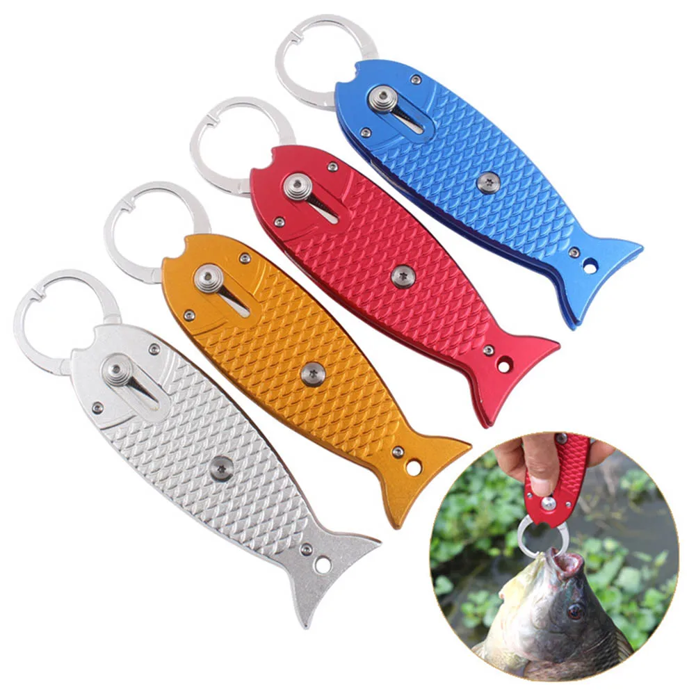 

Рыболовный зажим из алюминиевого сплава, уличные рыболовные плоскогубцы, рыболовный захват в форме рыбы, захват с веревкой, простые в испол...