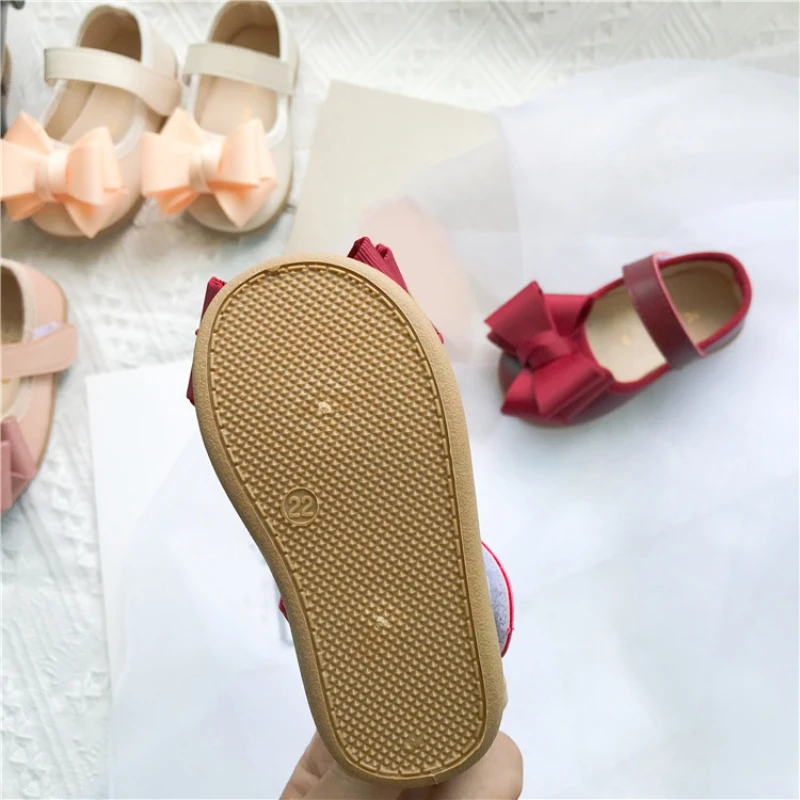 

Princess Girls Bow Spring Flat Single Shoes