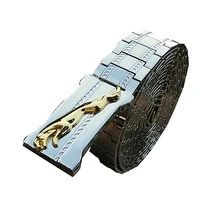 panther buckle mens stainless steel belt punk style self defense metal waistband z g cheetah buckle special personalized belt
