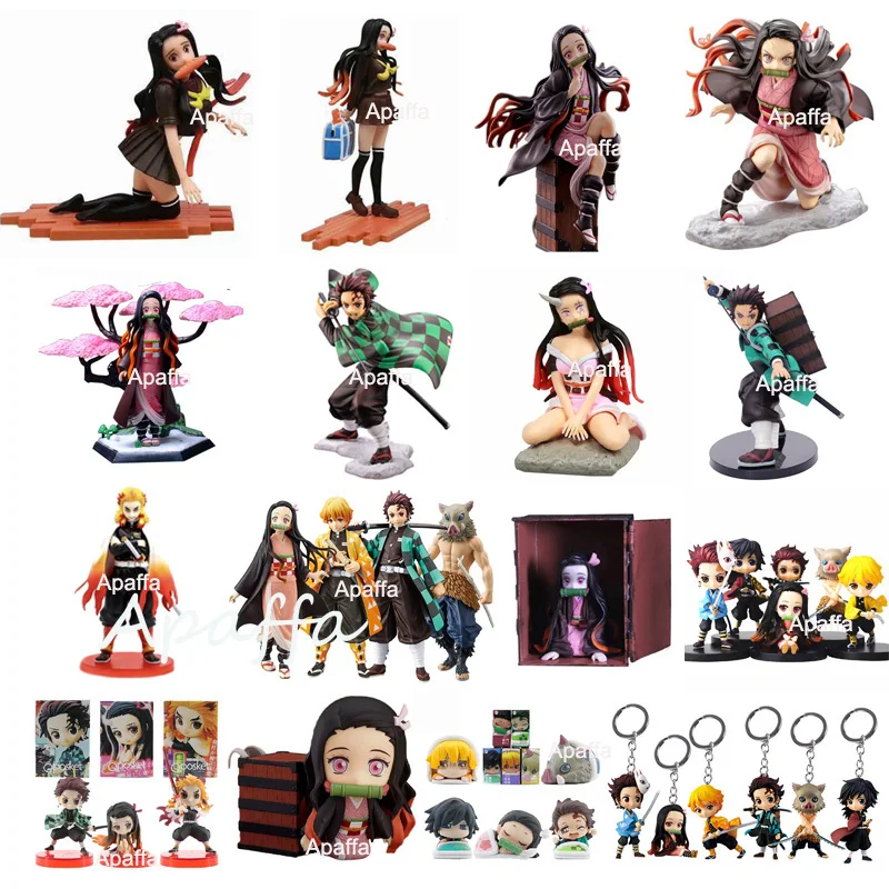 Аниме фигурка Demon Slayer Kimetsu No Yaiba Kamado Tanjirou Nezuko фигурки героев игрушка Agatsuma Zenitsu
