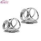 IKOKY четыре клетки для пениса секс-игрушки для мужчин Задержка эякуляции мужской Пояс верности кольца на пенис кольца из нержавеющей стали