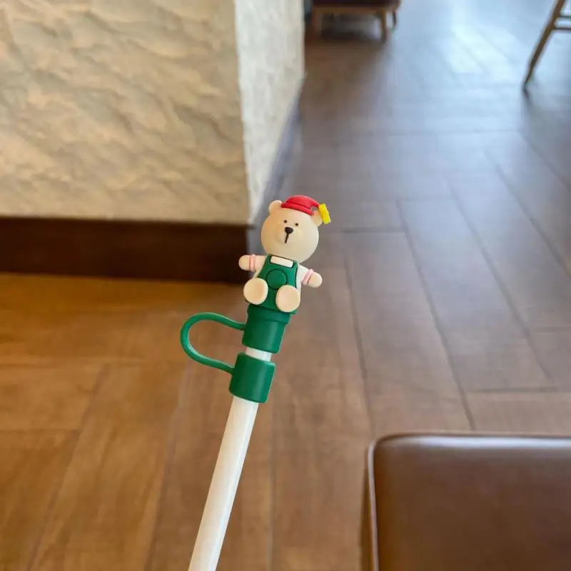 Креативная силиконовая соломенная заглушка многоразовая Пылезащитная