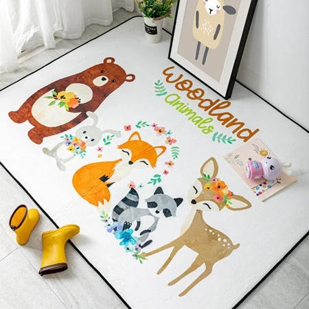 Carpet17 Милые Мультяшные животные ковры и маленькие коврики для гостиной мягкие детские комнаты Декор Площадь Ковры для спальни детская игровая палатка нескользящий коврик - Цвет: Carpet17