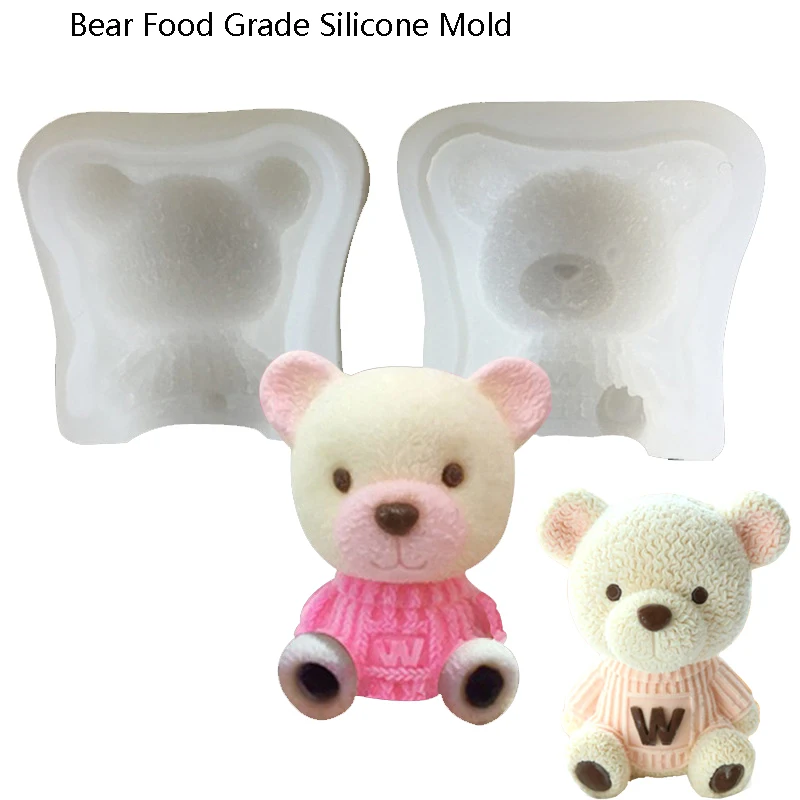 Большие силиконовые формы для плюшевого мишки 2 шт. рождественские подарки