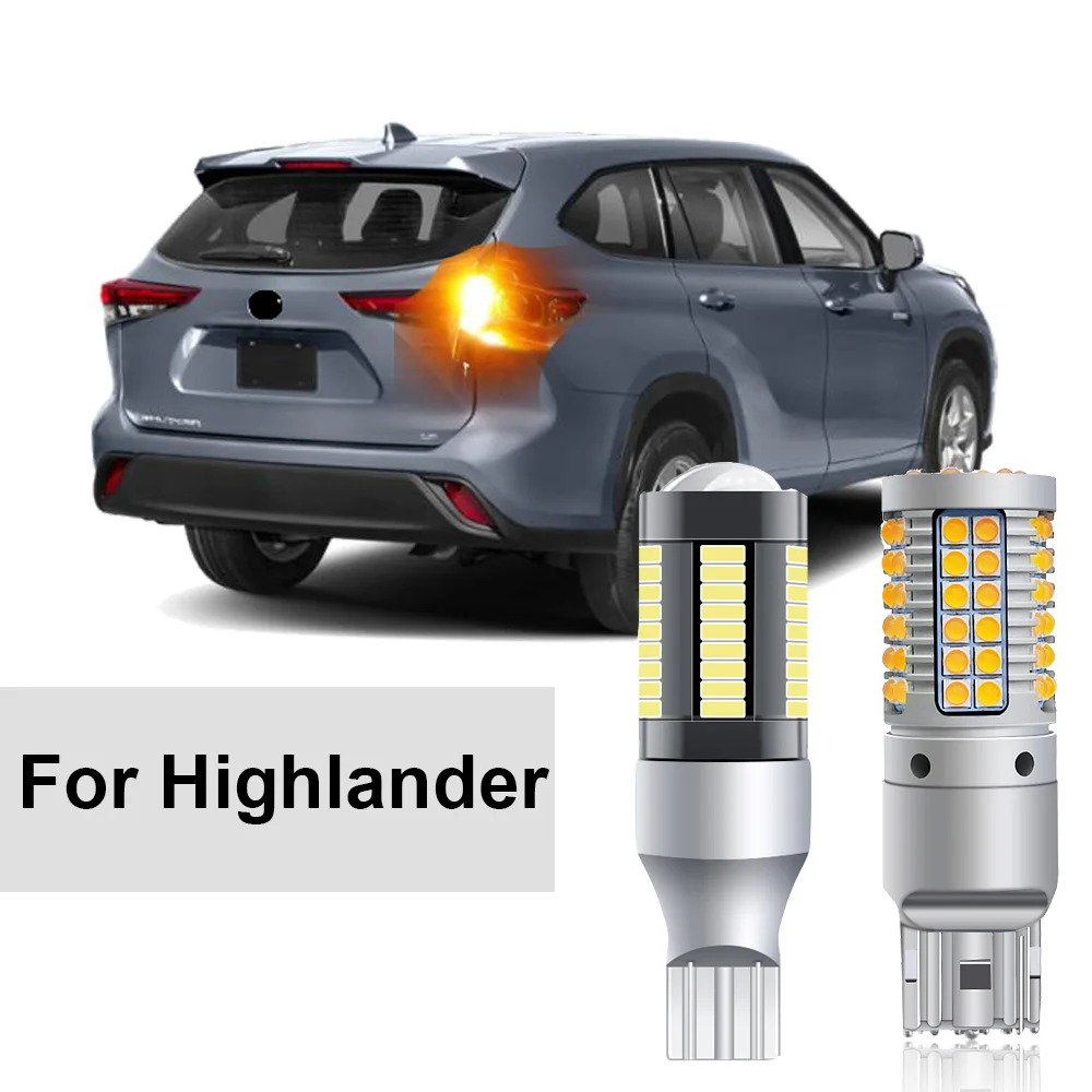 

2Pcs For Toyota Highlander 2020 2021 2022 2023 LED Exterior Lights Rear Front Turn Signal Reversing Backup Lights Bulbs