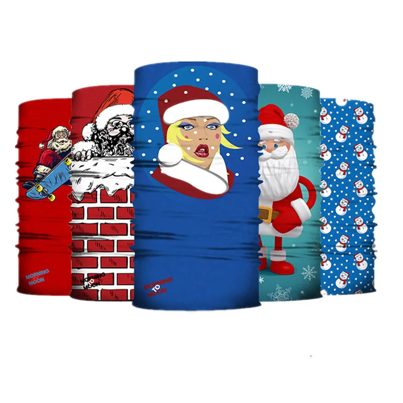 Outdoor New Men Women Head Scarf Magic Print Christmas Ski Camping Cycling Running Face Mask Neck Warmer Bandana | Спорт и
