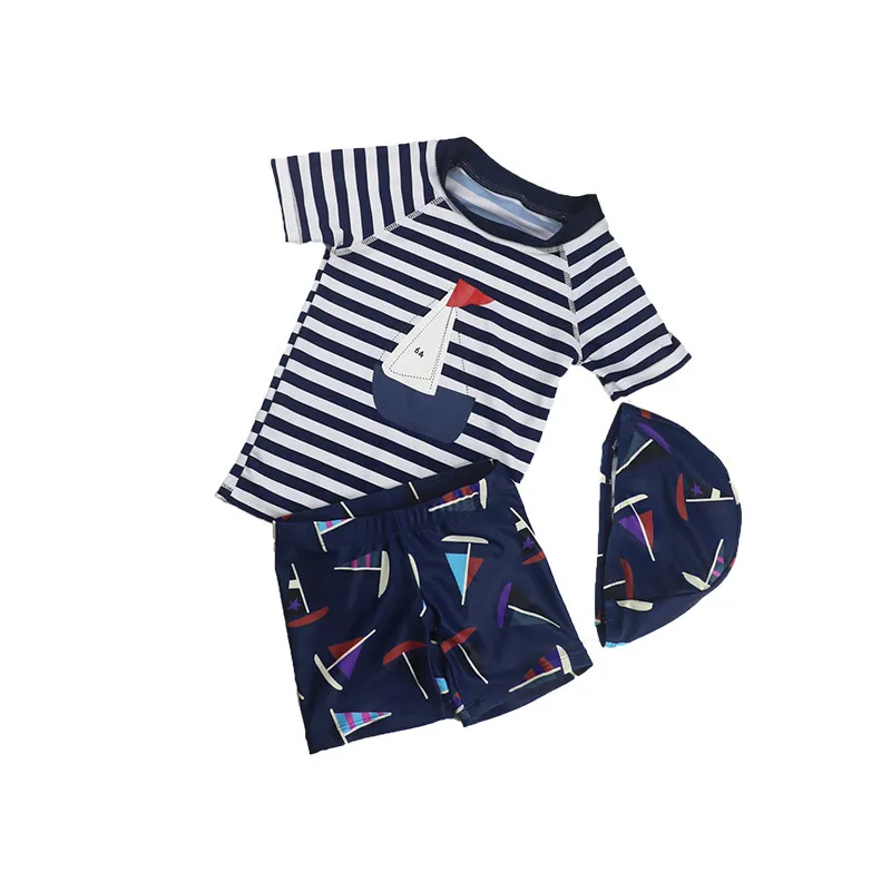 

Sweat-wicking Boy Nian Swimming Small Sun Boy Swimwear Baby Medium Boy and Kid's Big Trunks Split Korean Summer Protection 2019
