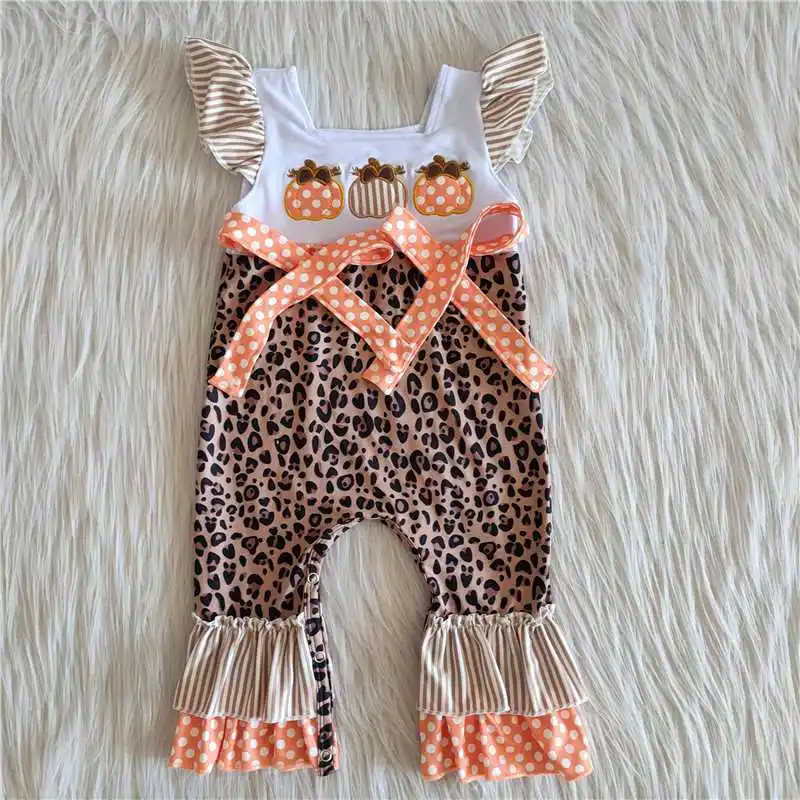 

Newborn Jumpsuit Pumpkin Print Summer Baby Girls Short Sleeves Rompers Baby Clothes For Outfits Infant Wear Hallowmas