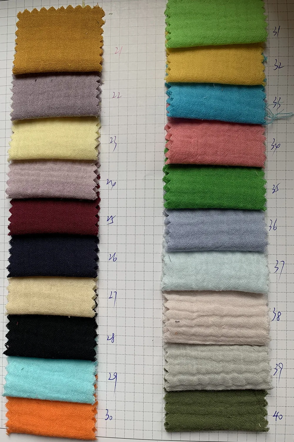 Натуральная хлопковая двойная марлевая ткань Crinkle ткань 135 см ширина 125 gsm для детской одежды постельные принадлежности ткань 100 метров CD03B
