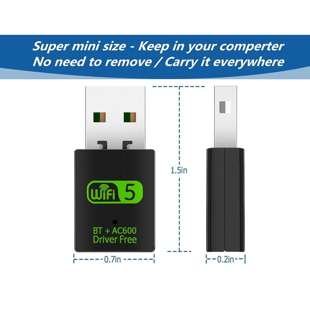 600 Мбит/с 2 в 1 Wi Fi Bluetooth Беспроводная USB2.0 WLAN карта сетевой адаптер BT внешний