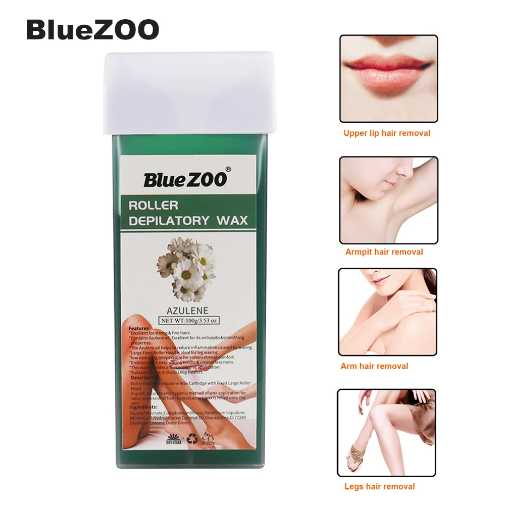 Blue ZOO, 100 г, роликовый эпиляционный воск, эпилятор для рук, ног, подмышек, тела, воск для удаления волос, несколько ароматов, инструменты для удаления волос