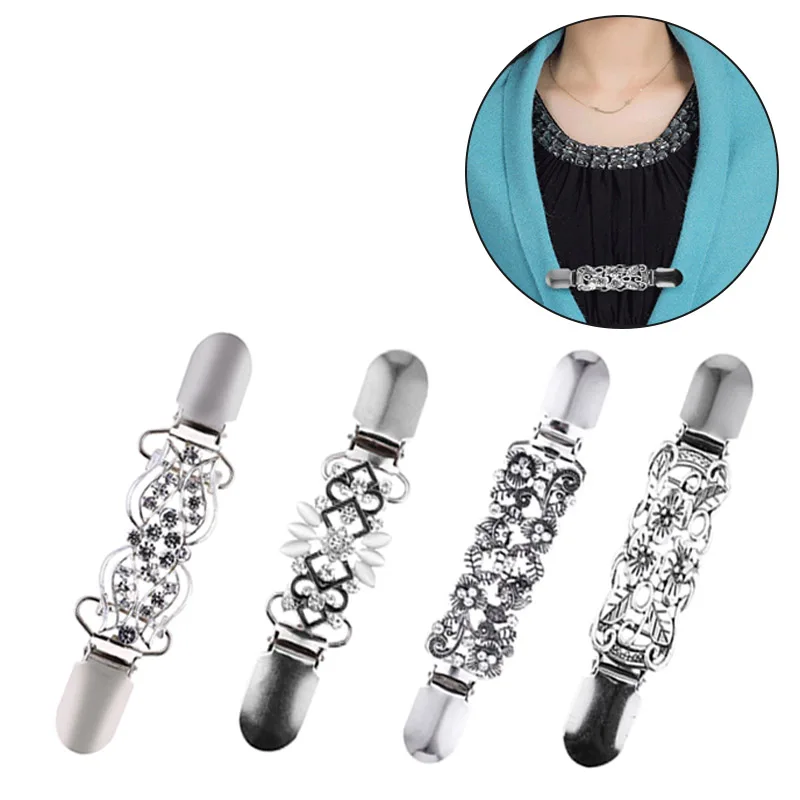 Женский кардиган свитер блузка брошь для шали рубашка воротник ретро зажим утки