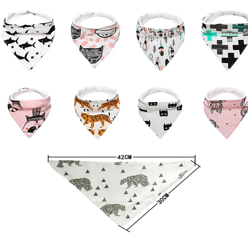 

4Pcs/Lot Baby Bibs Bandana Waterproof 100% Cotton High Quality Newborns Burp Cloth Infant Absorbent Soft Towel For Boys Girls