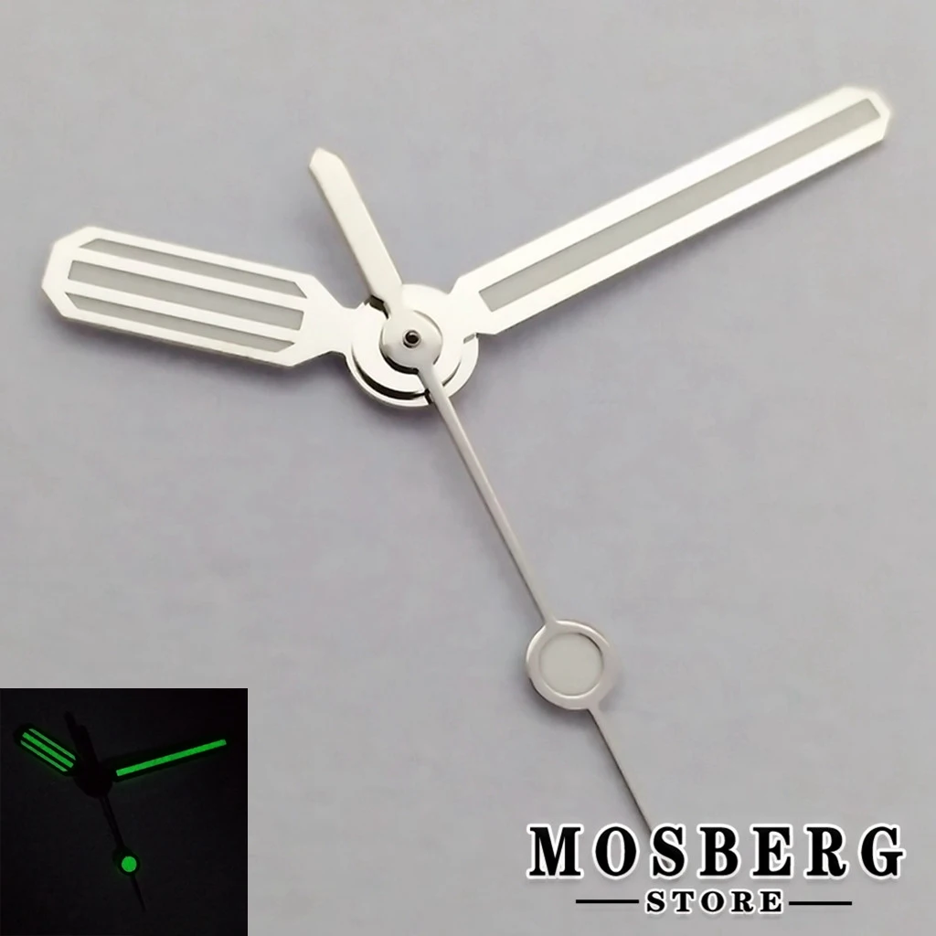 

Green Luminous Silver Watches Accessories Pointer Watch Hands Parts Fit Miyota 8215 8205 821A DG2813 3804 Automatic Movement