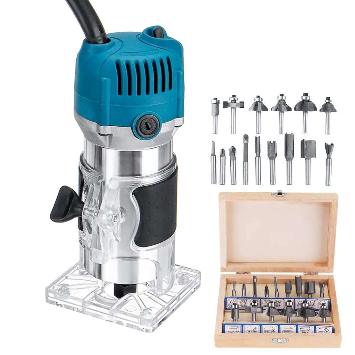 

110V/220V 1280W 35000Rpm Wood Electric Trimmer Wood Laminate Palm Router Electric Hand Trimmer Edge Joiners Woodworking Tool