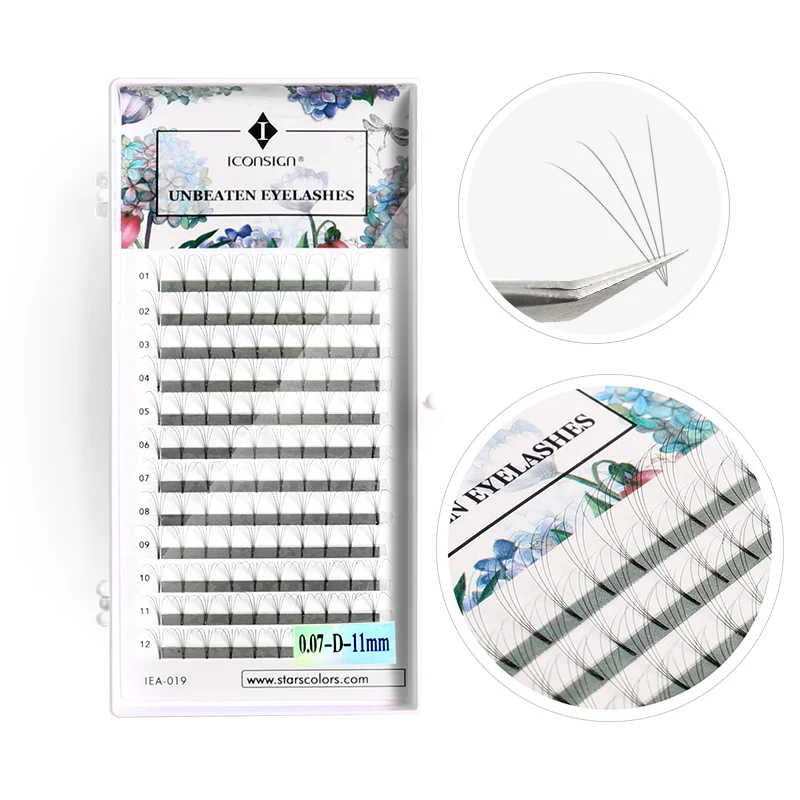 2D/4D/6D False eyelashes Mink Eyelashes 0.07mm C/D Curl for extensions Soft Fake lash magic 8-15mm tabs | Красота и здоровье