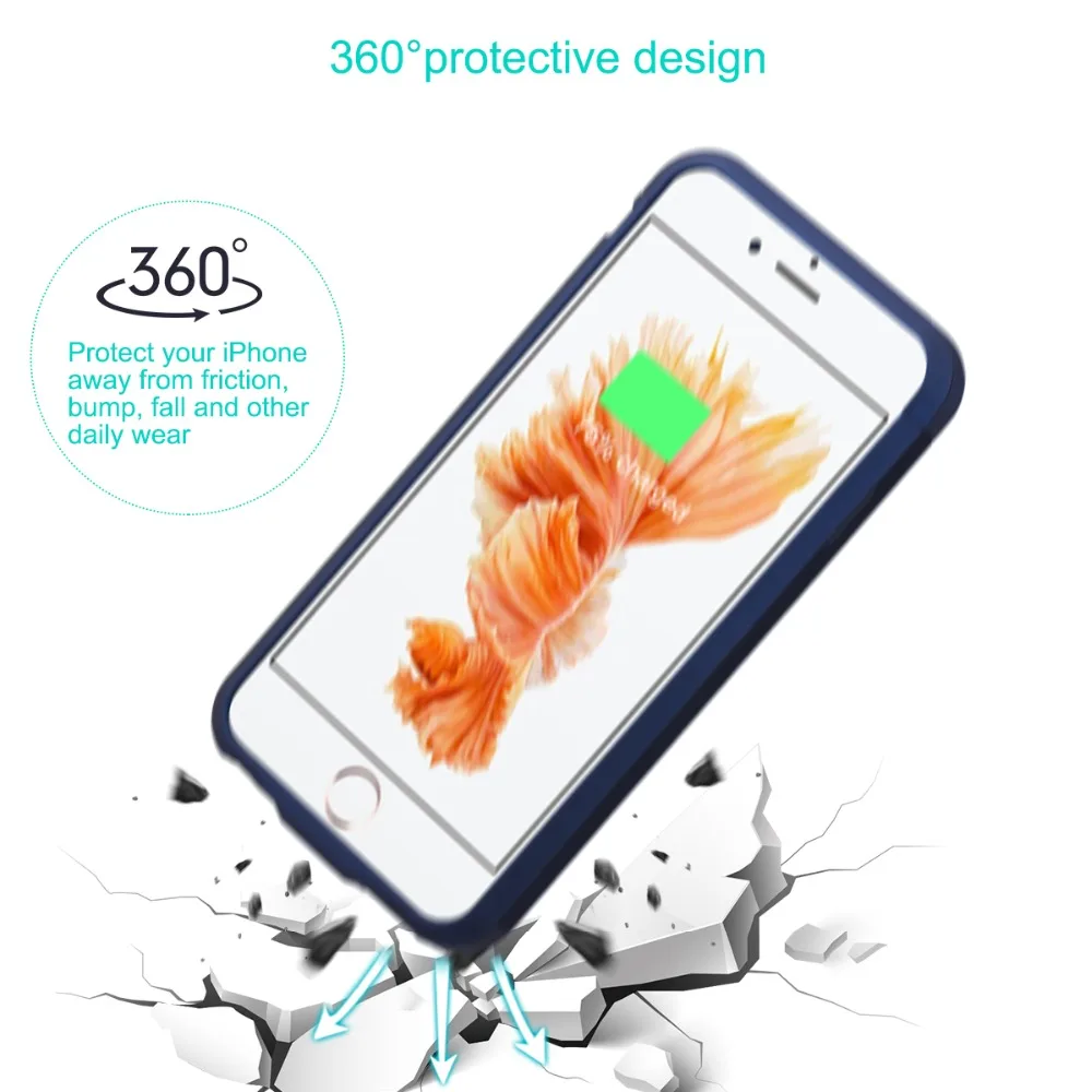 2500 мАч чехол для зарядного устройства для iPhone 6 6S аккумулятор внешний аккумулятор зарядное устройство чехол