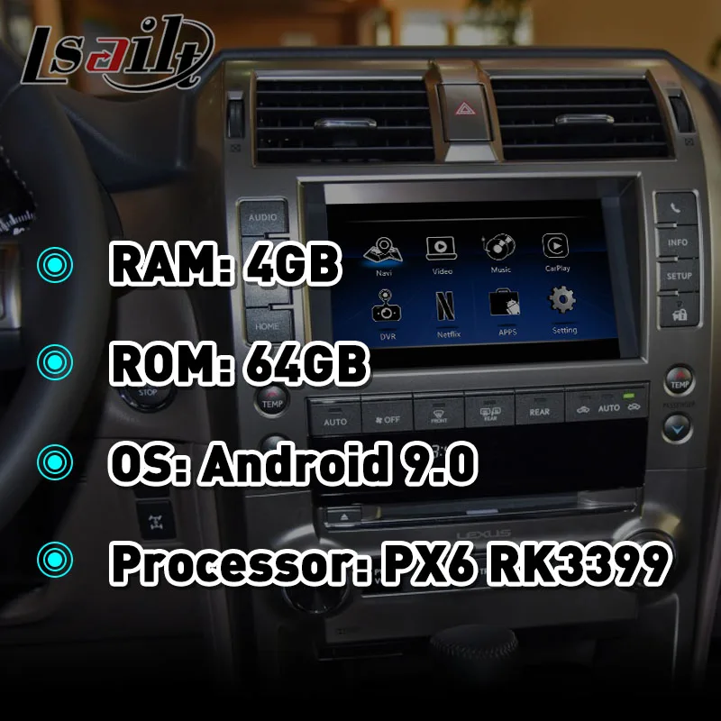 4 + 64 Гб Lsailt Android 9 0 видеоинтерфейс для GX460 2015 20GPS навигационная коробка поддержка