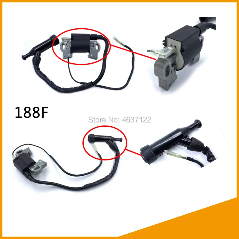 Катушка зажигания для генератора 1KW 5-6KW GX100 GX390 152F 154F 188F высокого напряжения