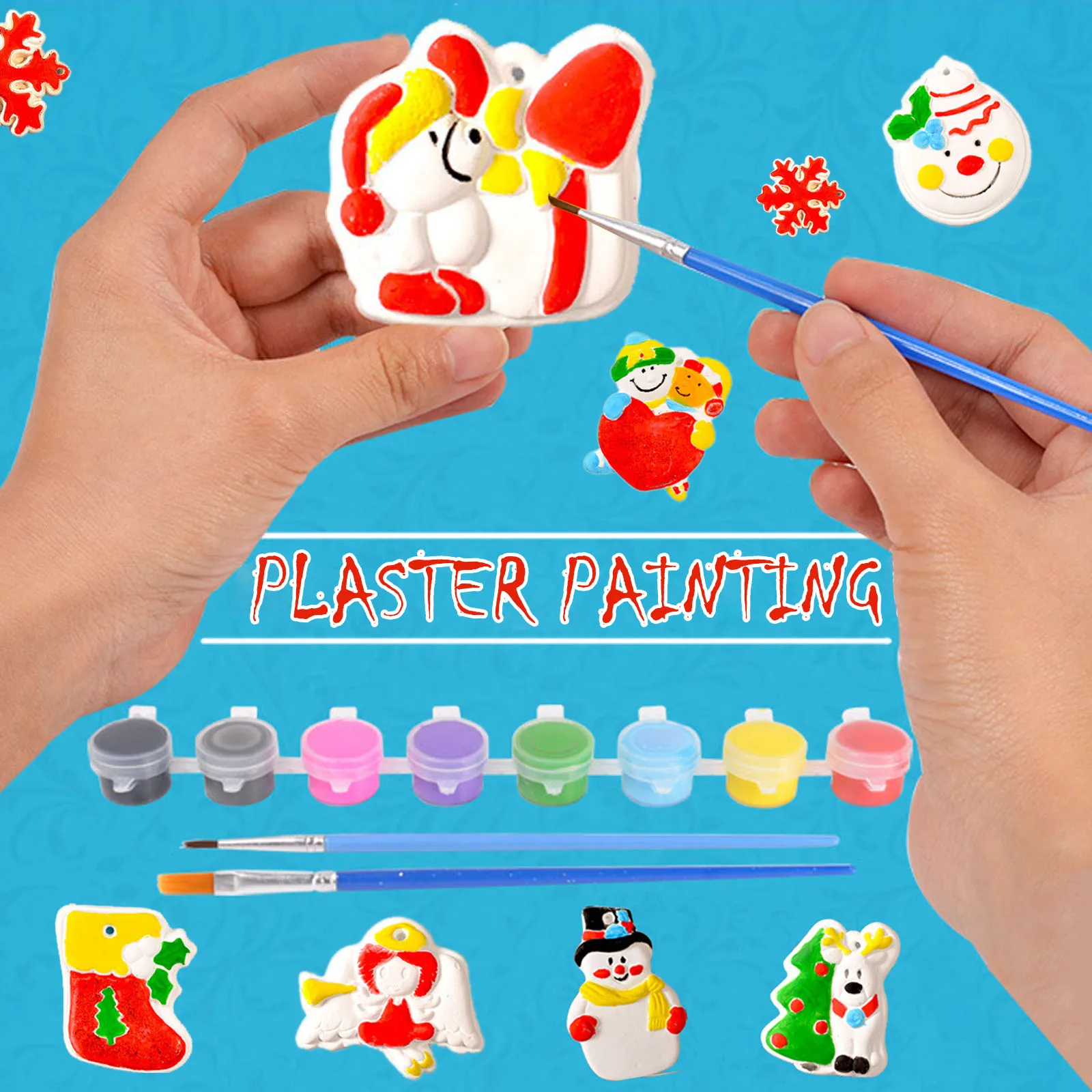 Штукатурка Краска ing Kit краска свои собственные фигурки 15 шт. с 8 Pots краски и 2 шт