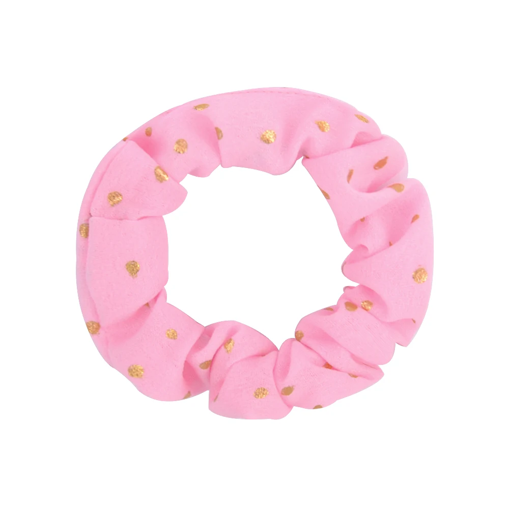 Резинка для волос в горошек Женская золотистая эластичная резинка хвоста 3 2