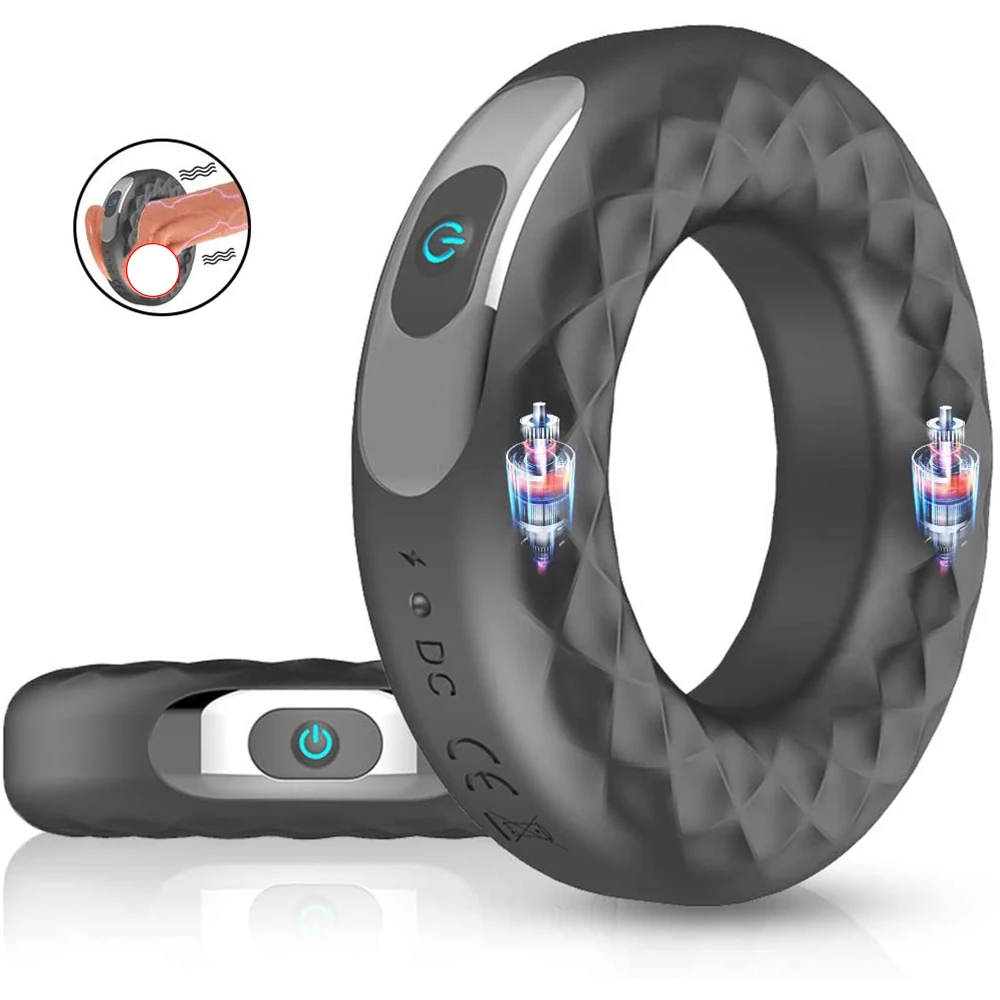 10 мощных режимов вибрации долговечное кольцо петуха заставляет вашего партнера