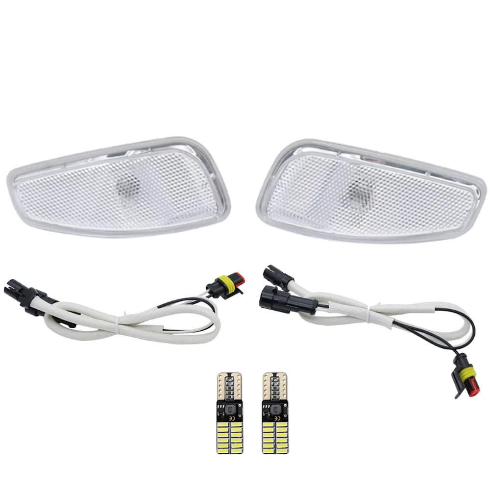 Пара дымчатые линзы Янтарный светодиодный боковые габаритные огни сигнальные