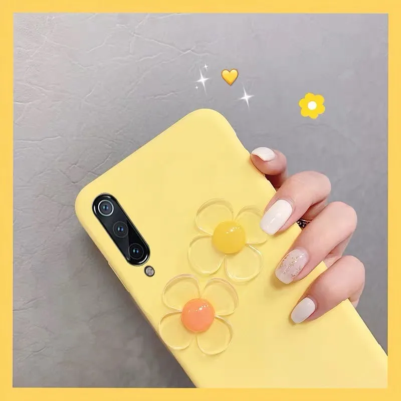 3D простой цветок Маргаритка силиконовый мягкий чехол для телефона iphone X XR XS 11 Pro MAX